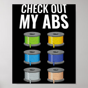 Check Out My Abs Funny 3d Printing Poster
