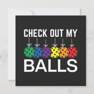 Check Out My Balls  Holiday Card