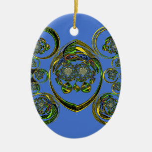 Check out my blue curves ceramic ornament