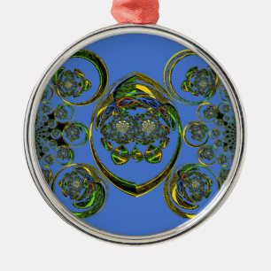 Check out my blue curves metal tree decoration