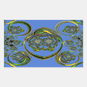 Check out my blue curves rectangular sticker