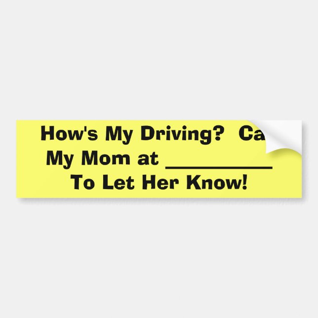 Check out my driving Mum! Bumper Sticker (Front)