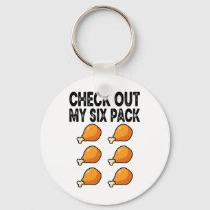 Check Out My Fried Chicken Six Pack Key Ring