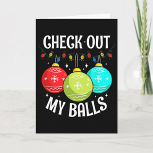 Check Out My Fun Dirty Christmas Joke Decoration Card