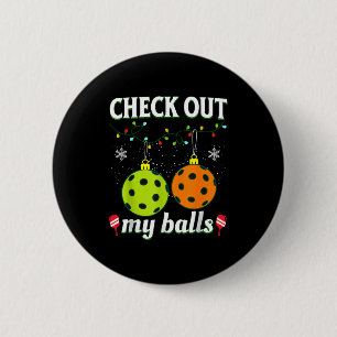 Check out my funny pickleball christmas 6 cm round badge