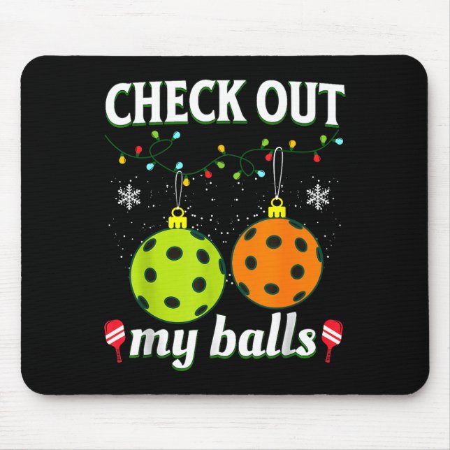Check out my funny pickleball christmas  mouse pad (Front)