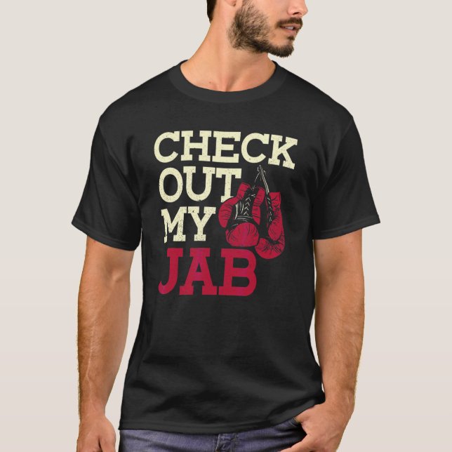 Check Out My Jab  Womens Boxing Gloves Boxer T-Shirt (Front)