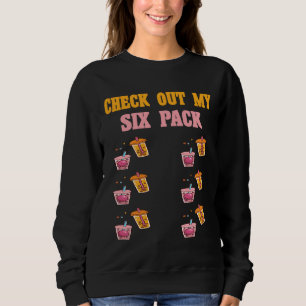 Check Out My Six 6 Pack Bubble Tea Weightlift Men' Sweatshirt