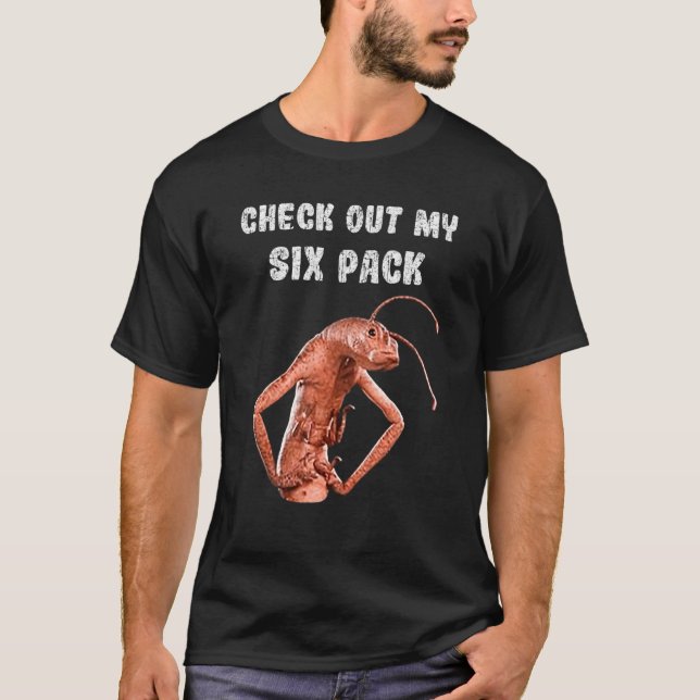   Check Out My Six Pack   Alien Retro Workout Fitn T-Shirt (Front)