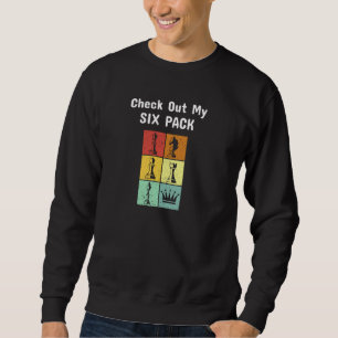 Check Out My Six Pack Chess Gamer Vintage Retro Pu Sweatshirt