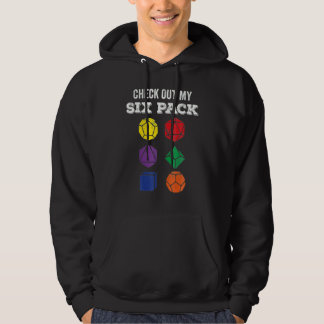 Check Out My Six Pack Dice For Dragons Rpg Gamer Hoodie