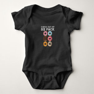 Check Out My Six Pack Doughnut - Funny Gym Baby Bodysuit