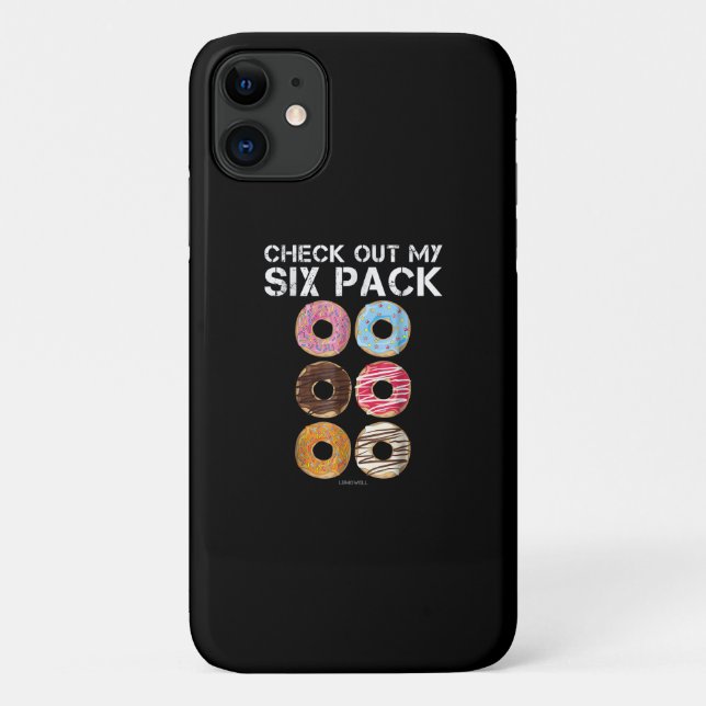 Check Out My Six Pack Doughnut  - Funny Gym Case-Mate iPhone Case (Back)