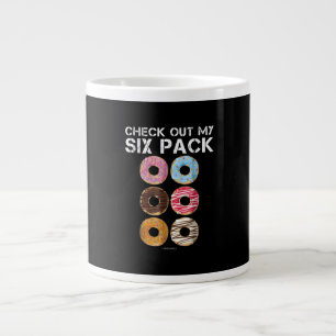 Check Out My Six Pack Doughnut - Funny Gym Large Coffee Mug