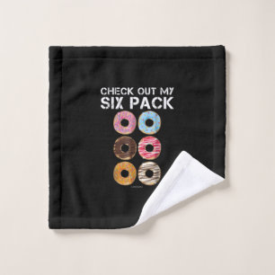 Check Out My Six Pack Doughnut - Funny Gym Wash Cloth