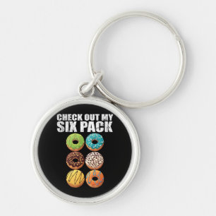 Check Out My Six Pack Doughnut Shirt - Funny Gym S Key Ring