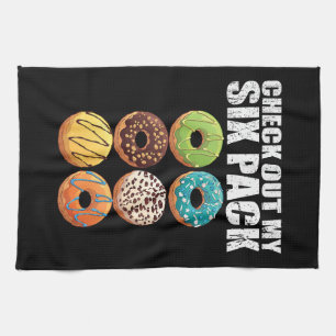 Check Out My Six Pack Doughnut Shirt - Funny Gym S Tea Towel