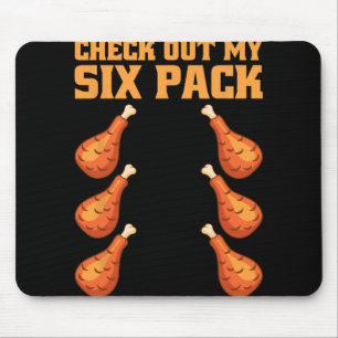 Check Out My Six Pack Funny Chicken Drumstick Gym  Mouse Pad
