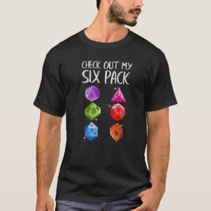 Check Out My Six Pack Gaming Dice Joke Gamer Nerd T-Shirt