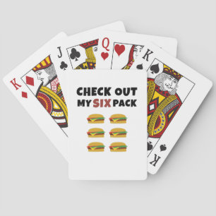 Check Out My Six Pack.. of Burgers Playing Cards