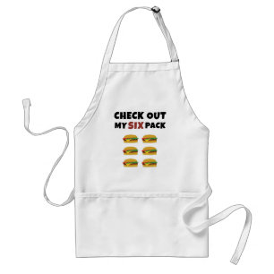 Check Out My Six Pack.. of Burgers Standard Apron