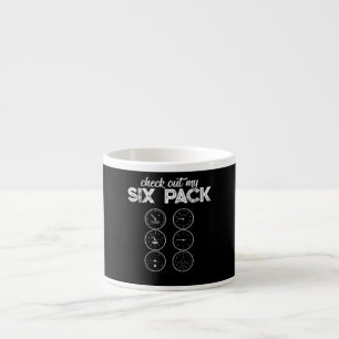 Check Out My Six Pack Pilot Aviation Funny Gym Espresso Cup