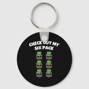 Check Out My Six Pack St Patricks Day Gym Dog Sham Key Ring