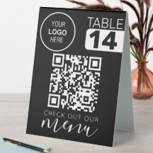 Check Out Our Menu Qr Code Black White Chic Modern