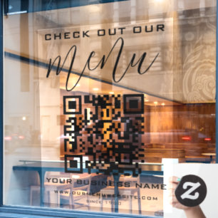 Check Out Our Menu Qr Code Black White Chic Modern