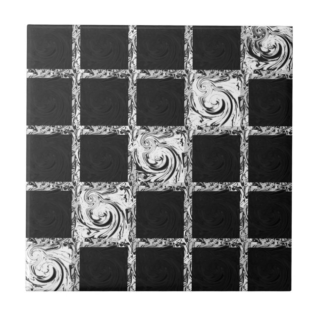 check pattern ceramic tile (Front)