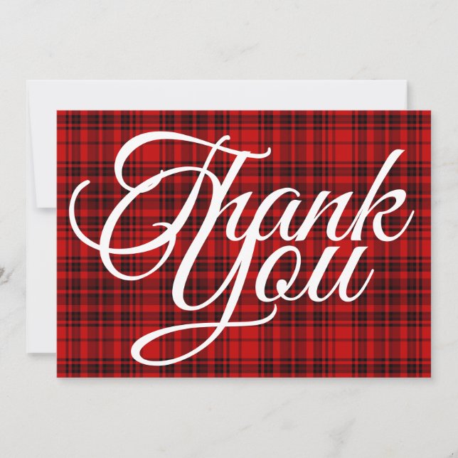 Check Plaid White Typography Photo Wedding (Front)