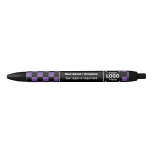 Check Purple Company Logo: Fun Conference Giveaway Black Ink Pen