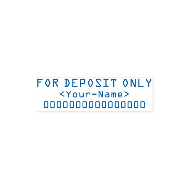 Check Restrictive Indorsement + Custom Name Self-inking Stamp (Design)