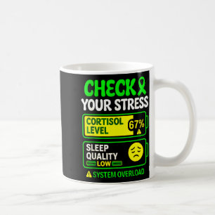 Check stress cortisol 67 funny mental health coffee mug