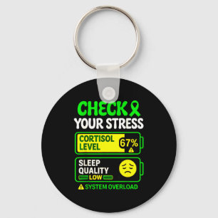 Check stress cortisol 67 funny mental health key ring