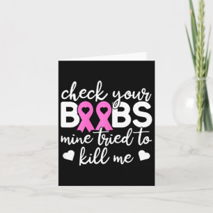 Check Your Boo Bees Breast Cancer Awareness Fight  Card