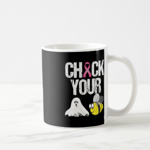 Check Your Boo Bees Fun Breast Cancer Halloween G Coffee Mug