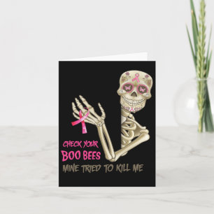 Check Your Boo Bees Mine Tried To Kill Me Breast C Card