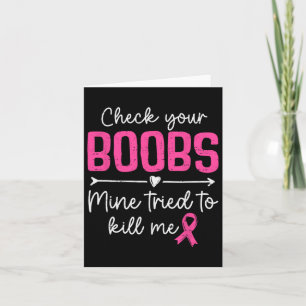 Check Your Breast Breast Cancer Awareness Survivor Card