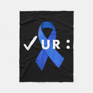 Check Your Colon, Colonoscopies. Colon Cancer Awar Fleece Blanket