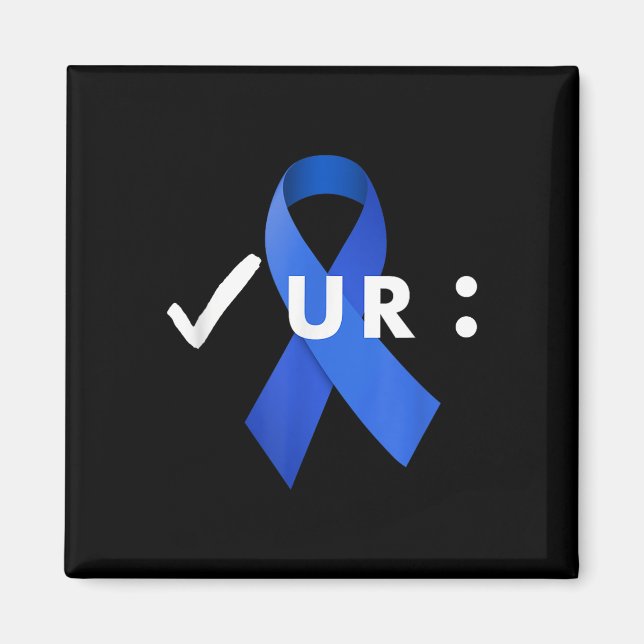Check Your Colon, Colonoscopies. Colon Cancer Awar Magnet (Front)