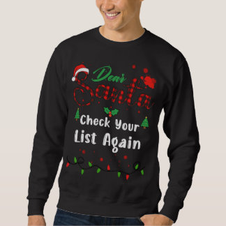 Check Your List Again Matching Christmas Dear Sant Sweatshirt