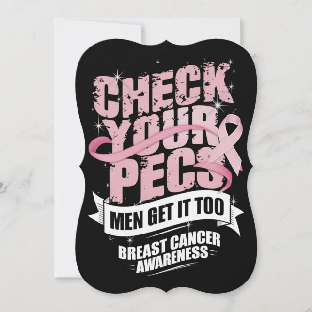 Check Your Pecs Men Breast Cancer Awareness (Front)
