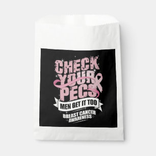 Check Your Pecs Men Breast Cancer Awareness Favour Bag