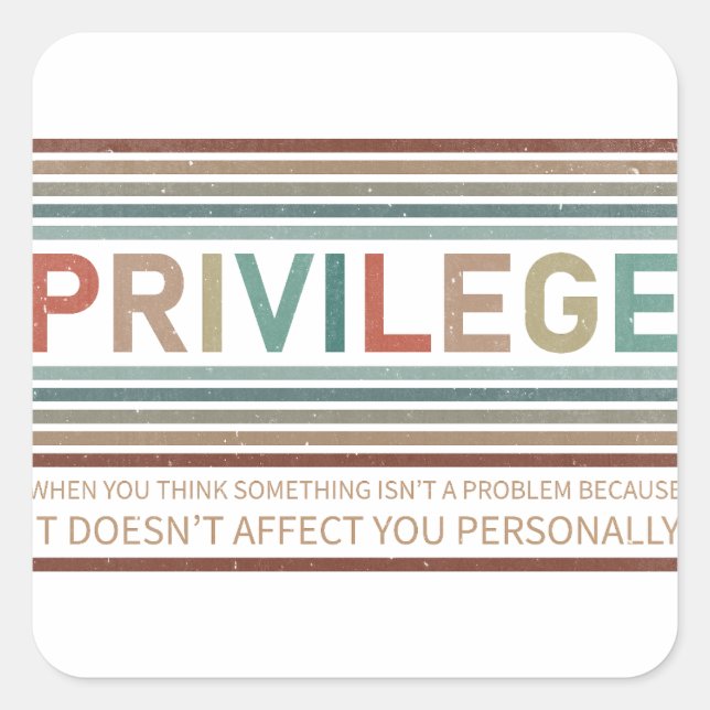 Check your privilege  square sticker (Front)