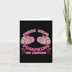 Check Your Pumpkins Breast Cancer Awareness Hallow Card