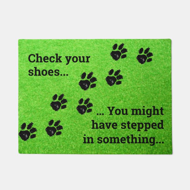 Check Your Shoes Doormat (Front)