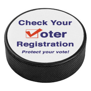 Check Your Voter Registration 2022 Election Hockey Puck