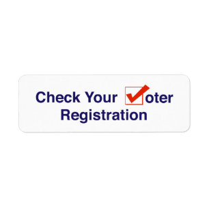 Check Your Voter Registration 2022 Election Return Address Label
