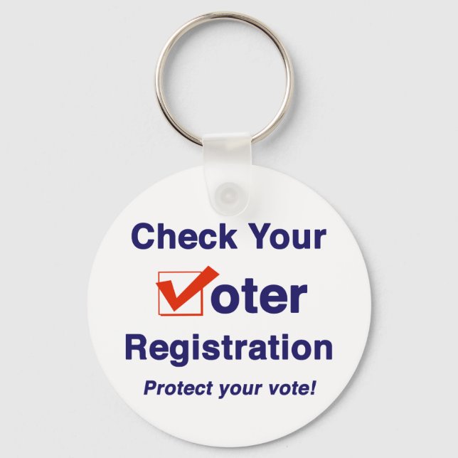 Check Your Voter Registration 2026 Election Key Ring (Front)